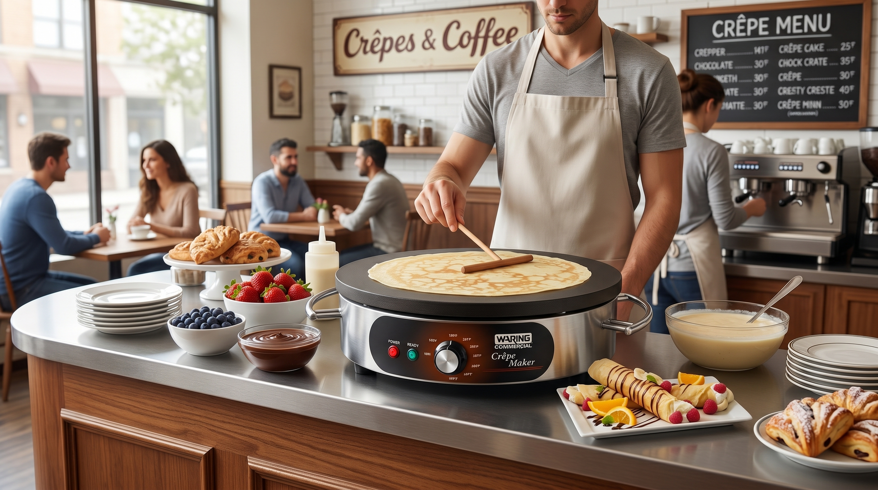 El platillo más rentable y el equipo más compacto: Crepas al instante