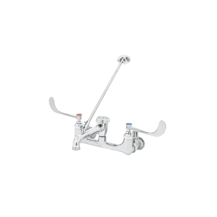 Grifo Mezclador de Servicio de Montaje a Pared 8" B-0658 T&S Brass