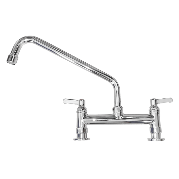 Llave Mezcladora 8" a Cubierta Cuerpo de Latón Cromado Pulido y Cuello de 12" EF26131 EconoFaucet