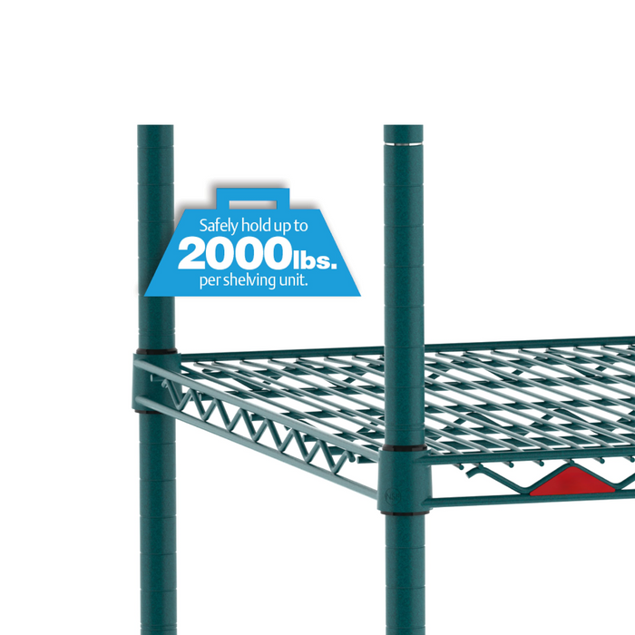 Anaquel Estante Epóxico con 4 Entrepaños 18"x36" Postes de 74" Olympic