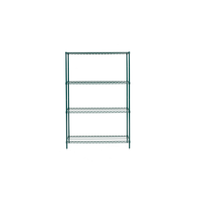 Anaquel Estante Epóxico con 4 Entrepaños 18"x36" Postes de 74" Olympic