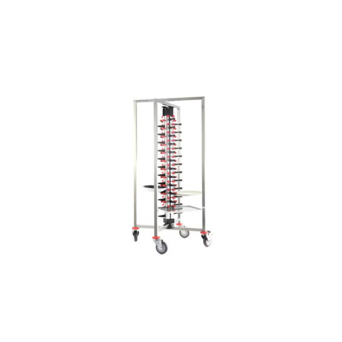 Estante Rack Móvil para Platos Acero Inoxidable 48 platos