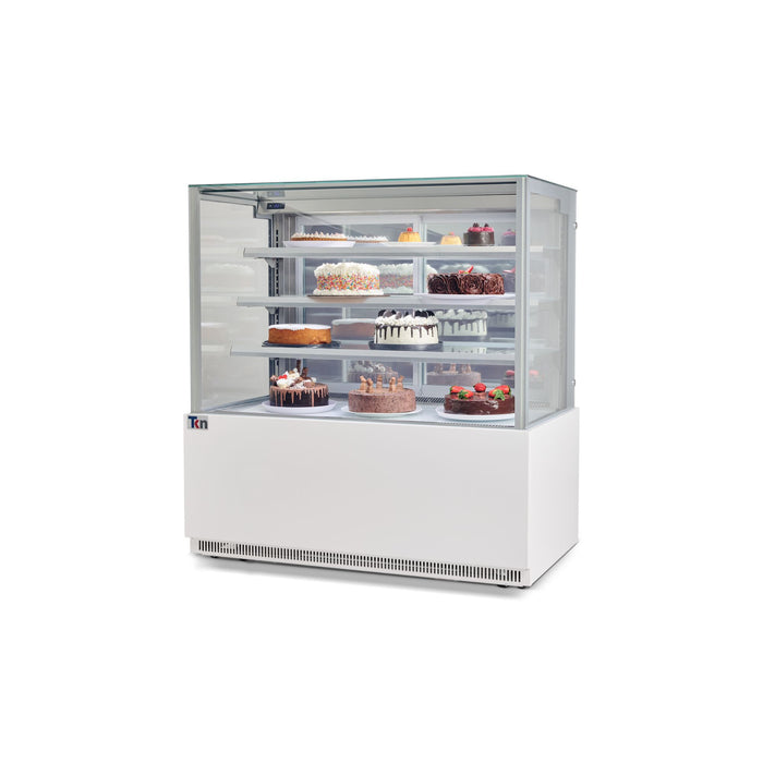 Vitrina Recta Expositora para Pastelería 115v TKN9R4 TKN Iluminación LED 3 Entrepaños Ajustables
