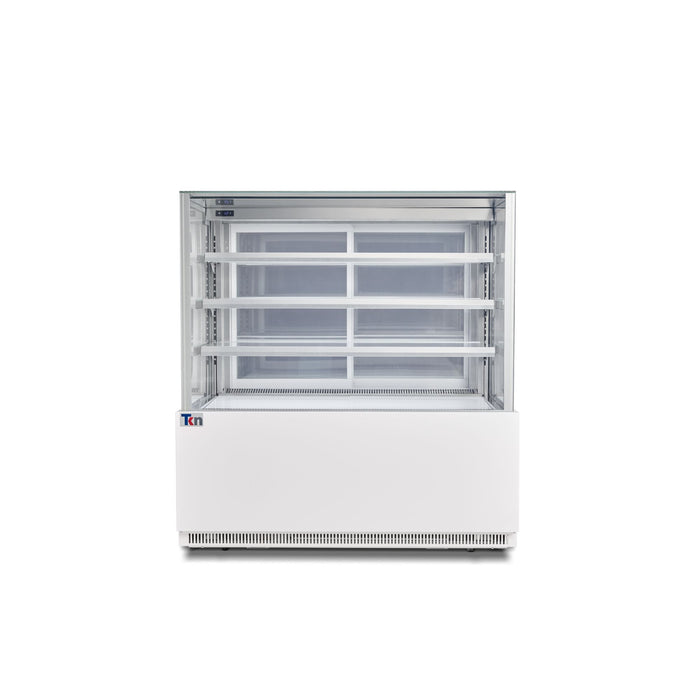 Vitrina Recta Expositora para Pastelería 115v TKN9R4 TKN Iluminación LED 3 Entrepaños Ajustables