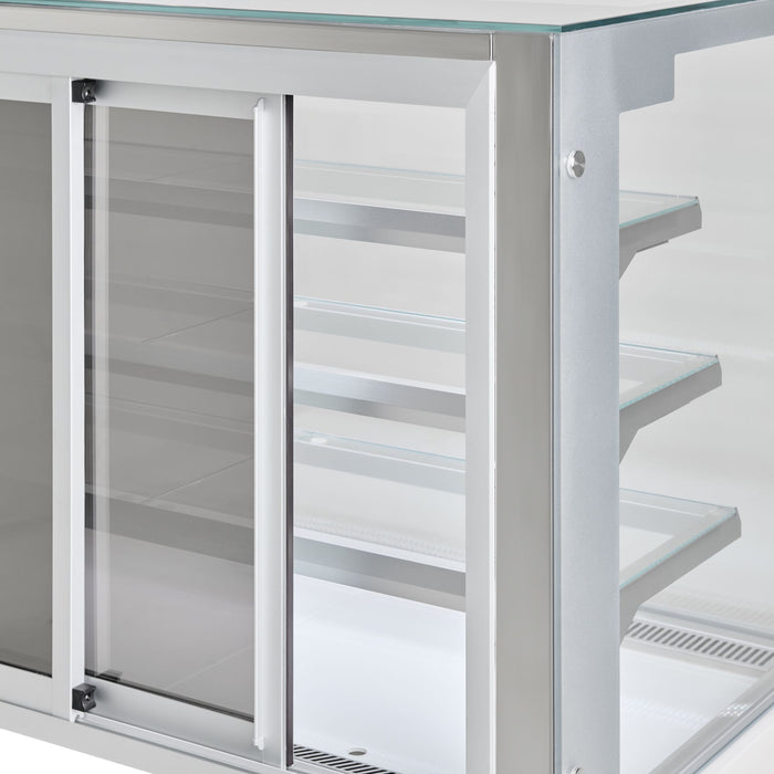 Vitrina Recta Expositora para Pastelería 115v TKN9R4 TKN Iluminación LED 3 Entrepaños Ajustables