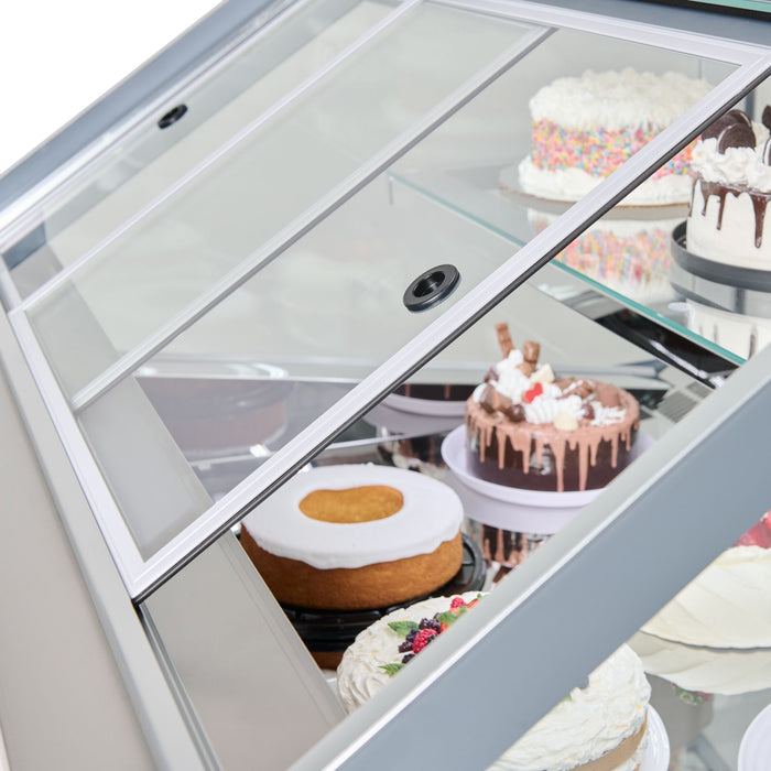 Vitrina Expositora Blanca para Pastelería TKN12SP TKN 220V Iluminación LED Pasteles, Tartas, Gelatinas