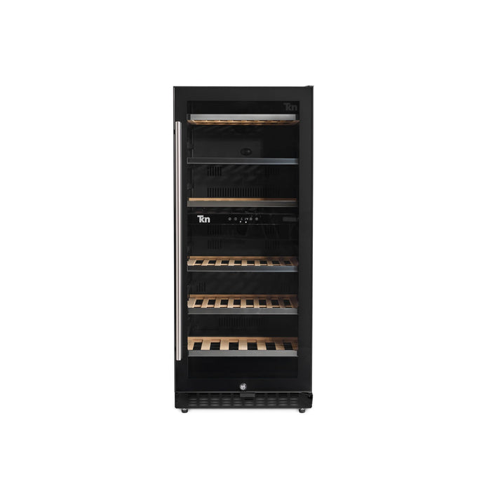 Cava de Vinos Doble Temperatura Capacidad 121 Botellas WC2T121 TKN Estantes de Madera Cava Empotrable o Freestanding