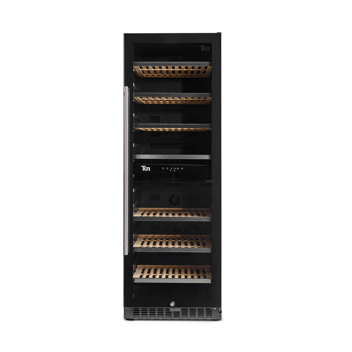 Cava de Vinos Doble Temperatura Capacidad 202 Botellas WC2T202 TKN Estantes de Madera Cava Empotrable o Freestanding