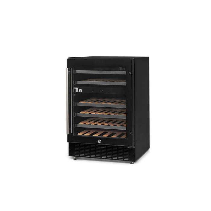 Cava de Vinos Doble Temperatura Capacidad 46 Botellas WC2T46 TKN Estantes de Madera Cava Empotrable o Freestanding
