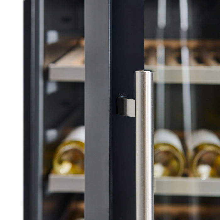 Cava de Vinos Doble Temperatura Capacidad 202 Botellas WC2T202 TKN Estantes de Madera Cava Empotrable o Freestanding