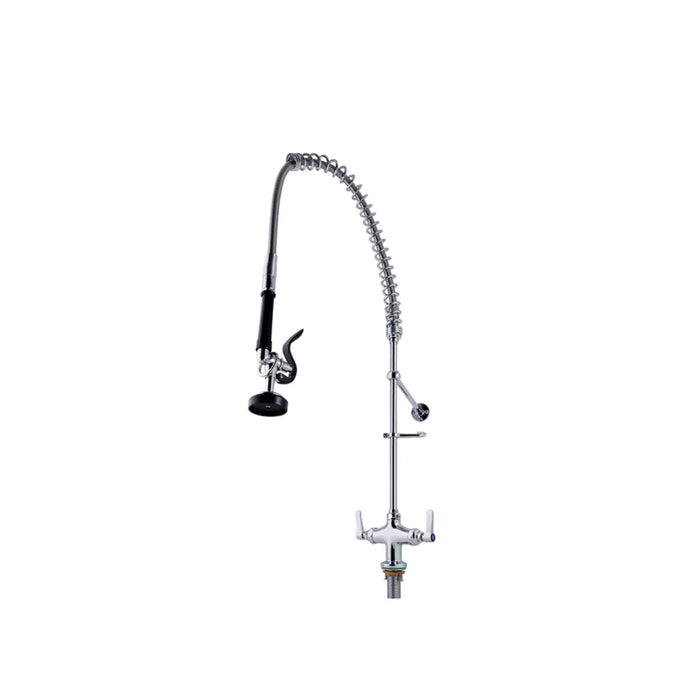 Llave de Prelavado Grifo a Cubierta con Mezcladora "Single Hole" Manguera Flexible Acero Inoxidable TKN2110 Teknikitchen
