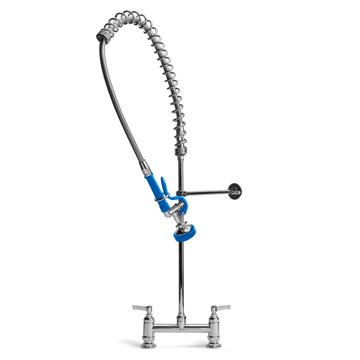 Llave de Prelavado Grifo a Cubierta con Mezcladora de 8" Manguera Flexible de Acero Inoxidable TKN2310 TKN