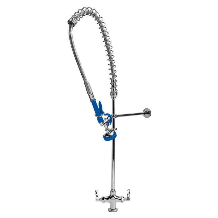 Llave de Prelavado Grifo a Cubierta con Mezcladora "Single Hole" Manguera Flexible Acero Inoxidable TKN2110 Teknikitchen