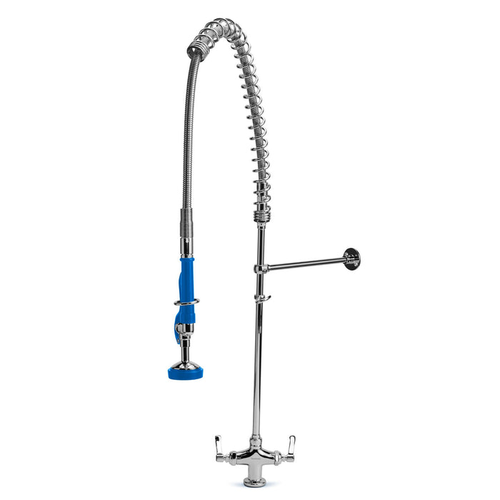 Llave de Prelavado Grifo a Cubierta con Mezcladora "Single Hole" Manguera Flexible Acero Inoxidable TKN2110 Teknikitchen