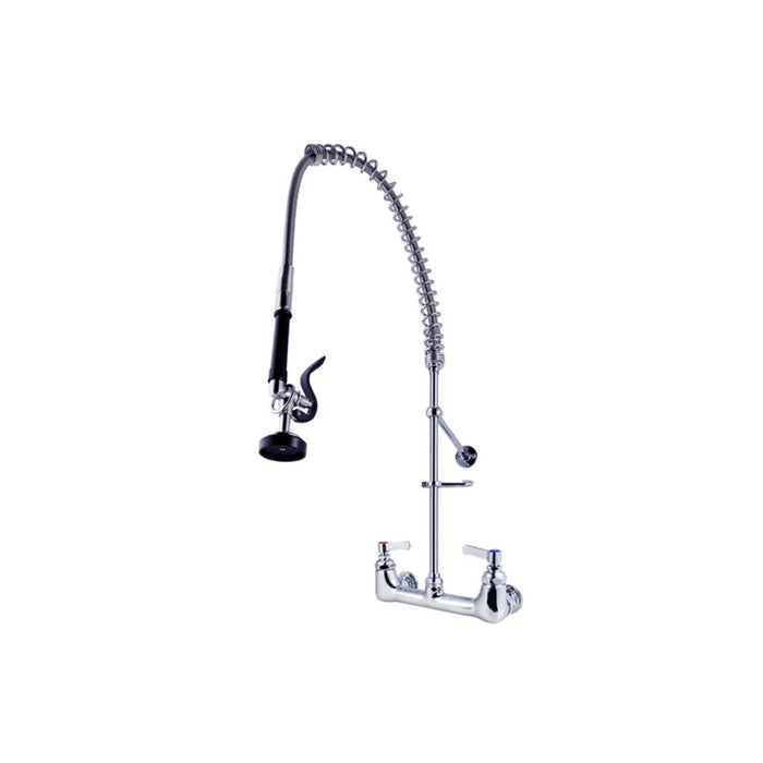 Llave de Prelavado Grifo a Pared con Mezcladora de 8" Manguera Flexible de Acero Inoxidable TKN2210 TekniKitchen