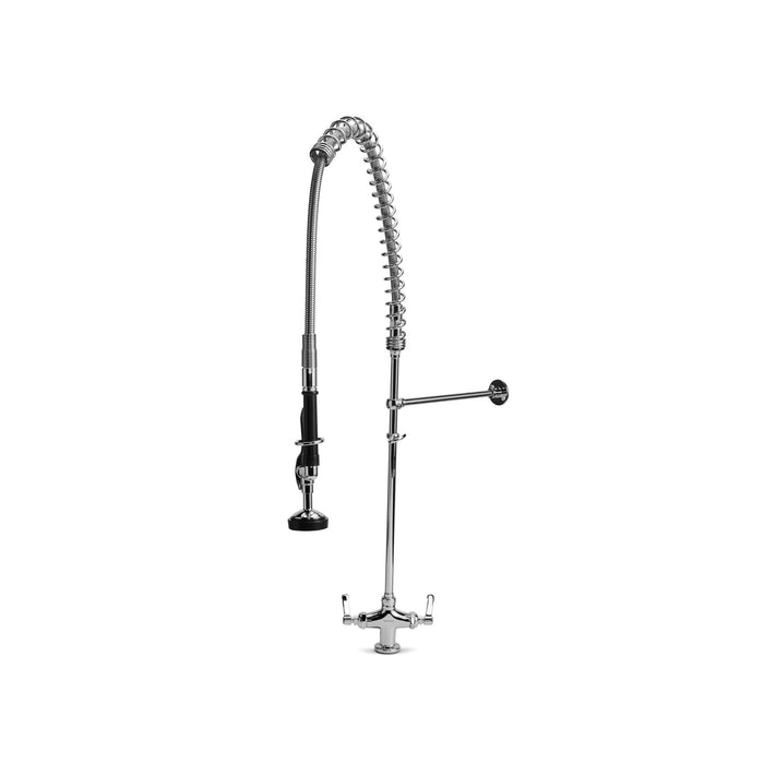 Llave de Prelavado Grifo a Cubierta con Mezcladora "Single Hole" Manguera Flexible Acero Inoxidable TKN2110 Teknikitchen