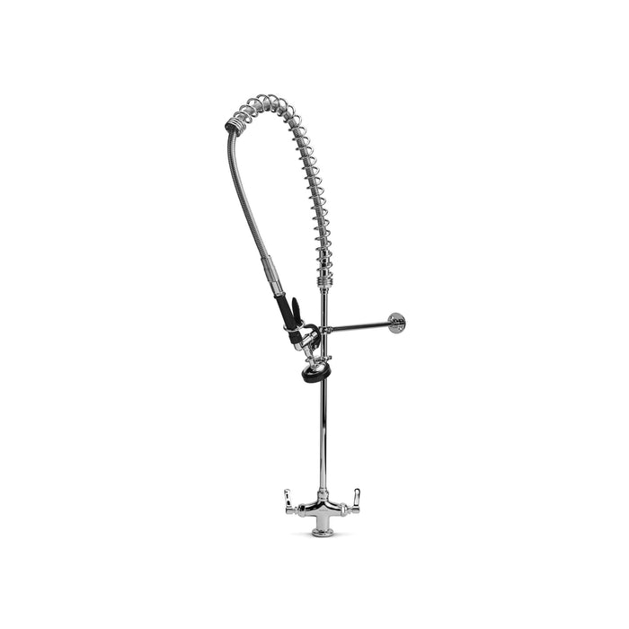 Llave de Prelavado Grifo a Cubierta con Mezcladora "Single Hole" Manguera Flexible Acero Inoxidable TKN2110 Teknikitchen