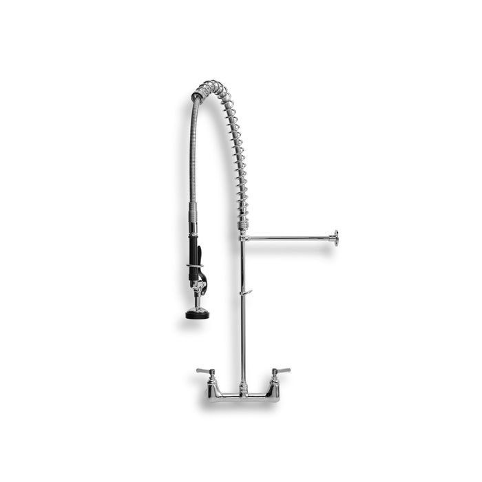 Llave de Prelavado Grifo a Pared con Mezcladora de 8" Manguera Flexible de Acero Inoxidable TKN2210 TekniKitchen