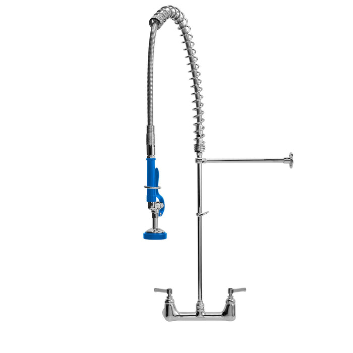 Llave de Prelavado Grifo a Pared con Mezcladora de 8" Manguera Flexible de Acero Inoxidable TKN2210 TekniKitchen