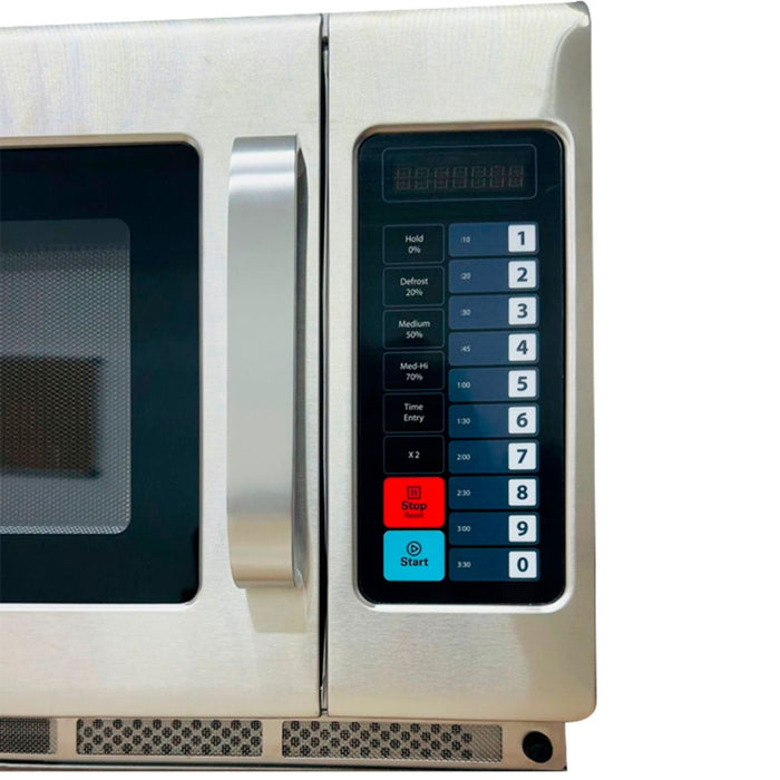 Horno de Microondas Acero Inoxidable 2 Magnetrones capacidad de 100 programas Uso Comercial Trabajo Pesado TKH12TC TekniKitchen