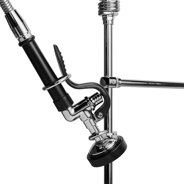 Llave de Prelavado Grifo a Pared con Mezcladora de 8" Manguera Flexible de Acero Inoxidable TKN2210 TekniKitchen