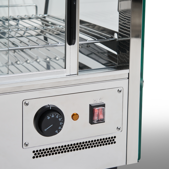 Vitrina Expositora Caliente 115 V sobre Mostrador TKN120H TKN Control Digital de Temperatura